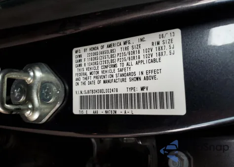 2014 Acura Rdx from USA, damaged, VIN 5J8TB3H38EL002478